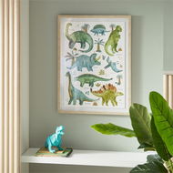 Detailed information about the product Adairs Green Kids Dinosaur Explore Wall Art