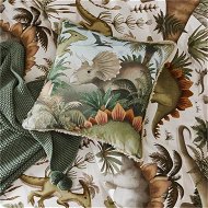 Detailed information about the product Adairs Kids Fleur Harris Earth Prehistorica Linen Cotton Cushion - Green (Green Cushion)