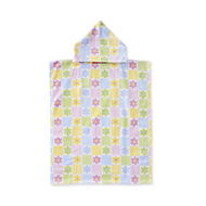 Detailed information about the product Adairs Pink Medium Kids Floral Gingham Kids Hooded Beach Towel