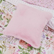 Detailed information about the product Adairs Kids Frankie Powder Pink Faux Fur Cushion (Pink Cushion)