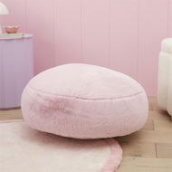 Detailed information about the product Adairs Kids Frankie Powder Pink Faux Fur Floor Cushion (Pink Floor Cushion)