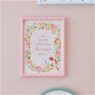 Detailed information about the product Adairs Pink Wall Art Kids Heirloom Beautiful Place