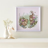 Detailed information about the product Adairs Wall Art Kids Heirloom Wall Art Collection Floral Bunnies