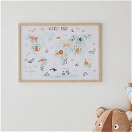Detailed information about the product Adairs Jungle World Map Kids Wall Art