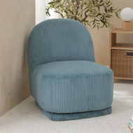 Detailed information about the product Adairs Kids Kai Ocean Blue Cord Swivel Chair (Blue Swivel Chair)