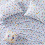 Detailed information about the product Adairs Blue Double Kids Karina Jambrak Dolphin Dance Pastel Azure Sheet Set