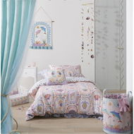 Detailed information about the product Adairs Pink Kids Karina Jambrak Mermaids Treasure Sandy Single Quilt Cover Set