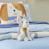Detailed information about the product Adairs White Kids Keepsake Patch Puppy Toy