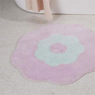 Detailed information about the product Adairs Kids Kids Poppy Floral Bath Mat - Pink (Pink Bath Mat)