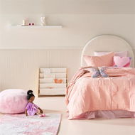 Detailed information about the product Adairs Pink Double Kids Marlowe Soft Pink Quilted Jersey Quilt Cover Set