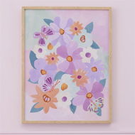 Detailed information about the product Adairs Kids Marni Floral Wall Art - Purple (Purple Wall Art)