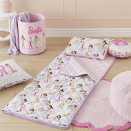 Detailed information about the product Adairs Kids Mattel Barbie Kind Vibes Sleeping Bag Multi - Pink (Pink Sleeping Bag)