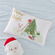 Detailed information about the product Adairs Red Pillowcase Kids Merry And Bright Mice Christmas Text