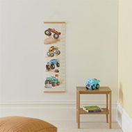 Detailed information about the product Adairs Natural Wall Art Kids Off Road Adventure Height Chart