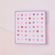 Detailed information about the product Adairs Purple Wall Art Kids Ombre Hearts