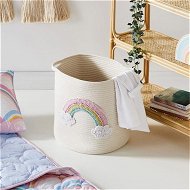 Detailed information about the product Adairs Natural Basket Kids Rainbow Basket Large Multi Natural