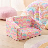 Detailed information about the product Adairs Kids Rainbow Burst Sorbet Flip Out Sofa - Pink (Pink Flip Out Sofa)