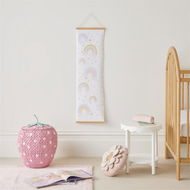 Detailed information about the product Adairs Pink Height Chart Kids Rainbows