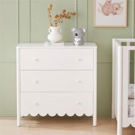 Detailed information about the product Adairs Kids Sadie Scallop Chest of Drawers - White (White Chest of Drawers)