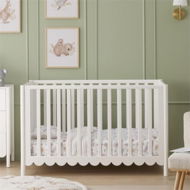 Detailed information about the product Adairs Kids Sadie Scallop Cot - White (White Cot)