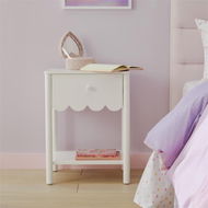 Detailed information about the product Adairs Kids Sadie Scallop White Bedside Table (White Bedside Table)