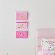 Detailed information about the product Adairs Pink Kids Shine Your Way Wall Hanging Storage