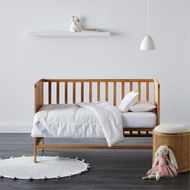 Detailed information about the product Adairs White Cot Kids Sleep Tight Wool Cot Quilt White