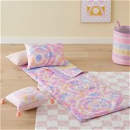 Detailed information about the product Adairs Kids Sleepover Bubblegum Tie Dye Sleeping Bag - Pink (Pink Sleeping Bag)
