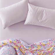 Detailed information about the product Adairs Kids Stonewashed Cotton Lavender Fitted Sheet Set - Purple (Purple Double)