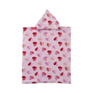 Detailed information about the product Adairs Pink Kids Sweet Hearts Kids Hooded Beach Towel Medium