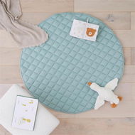 Detailed information about the product Adairs Kids Ultra Soft Natural & Ivy Green Jersey Cotton Quilted Baby Play Mat (Green Play Mat)