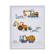 Detailed information about the product Adairs White Kids Under Construction Wall Art