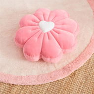 Detailed information about the product Adairs Kids Velvet Bloom Heart Fashion Cushion - Pink (Pink Cushion)