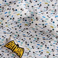 Detailed information about the product Adairs Kids Warner Bros Batman Signal White Sheet Set (White Double)