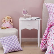 Detailed information about the product Adairs Kids Willow White Bedside Table (White Bedside Table)