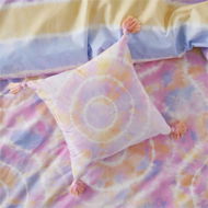 Detailed information about the product Adairs Pink Cushion Kids Zephyr Bubblegum Tie Dye Textured Cotton