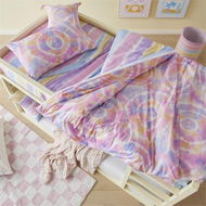 Detailed information about the product Adairs Pink Double Kids Zephyr Tie Dye Bubblegum Quilt Cover Set Pink