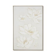 Detailed information about the product Adairs White Wall Art Kinfolk White Flower Canvas