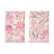 Detailed information about the product Adairs Koala Floral Multi Tea Towel Pack of 2 - Pink (Pink 2 Pack)