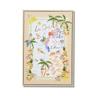 Detailed information about the product Adairs La Dolce Vita Holiday Wall Art - Yellow (Yellow Wall Art)