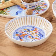 Detailed information about the product Adairs Blue Dinner Bowl La Dolce Vita Positano Dinner Bowl Blue