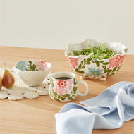 Detailed information about the product Adairs La Fleur Green Vine Servingware - White (White Dip Bowl)