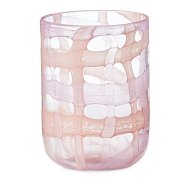Detailed information about the product Adairs Pink Lattice & Lilac Vase