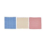Detailed information about the product Adairs Blue Lenny Summer Geo Woven Dishcloth Pack of 3