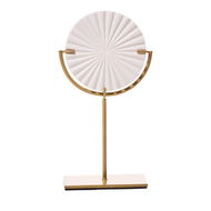 Detailed information about the product Adairs White Decor Lido Disc Round White Statue