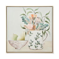 Detailed information about the product Adairs Natural Lifestyle Jug & Pear Bowl Canvas Wall Art