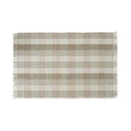 Detailed information about the product Adairs London Toffee & Natural Check Rug (Natural 160x230cm)