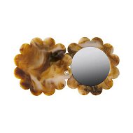 Detailed information about the product Adairs Natural Mirror Luna Tortoiseshell Resin Compact Mirror Natural