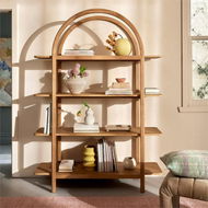 Detailed information about the product Adairs Lunar Oak Bookshelf - Natural (Natural Bookshelf)