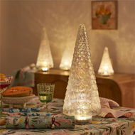 Detailed information about the product Adairs White Large Lustre Clear Luxe Christmas Trees White